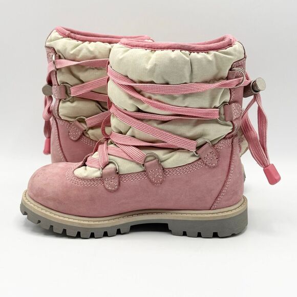 Timberland Sherpa Lined Pink Winter Boots - Toddler US Size 11.5 / EU 29 // 7281 - Picture 7 of 13